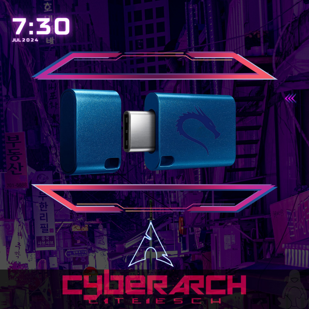 MIN-DRIVE TYPE-C - Portable Hacker with Kali & BlackArch