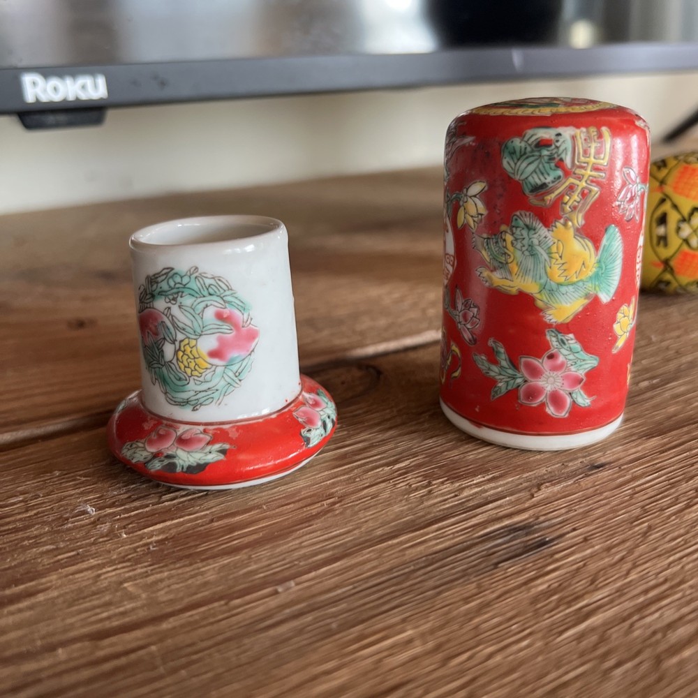 Oriental Match Stick Holder, Vintage