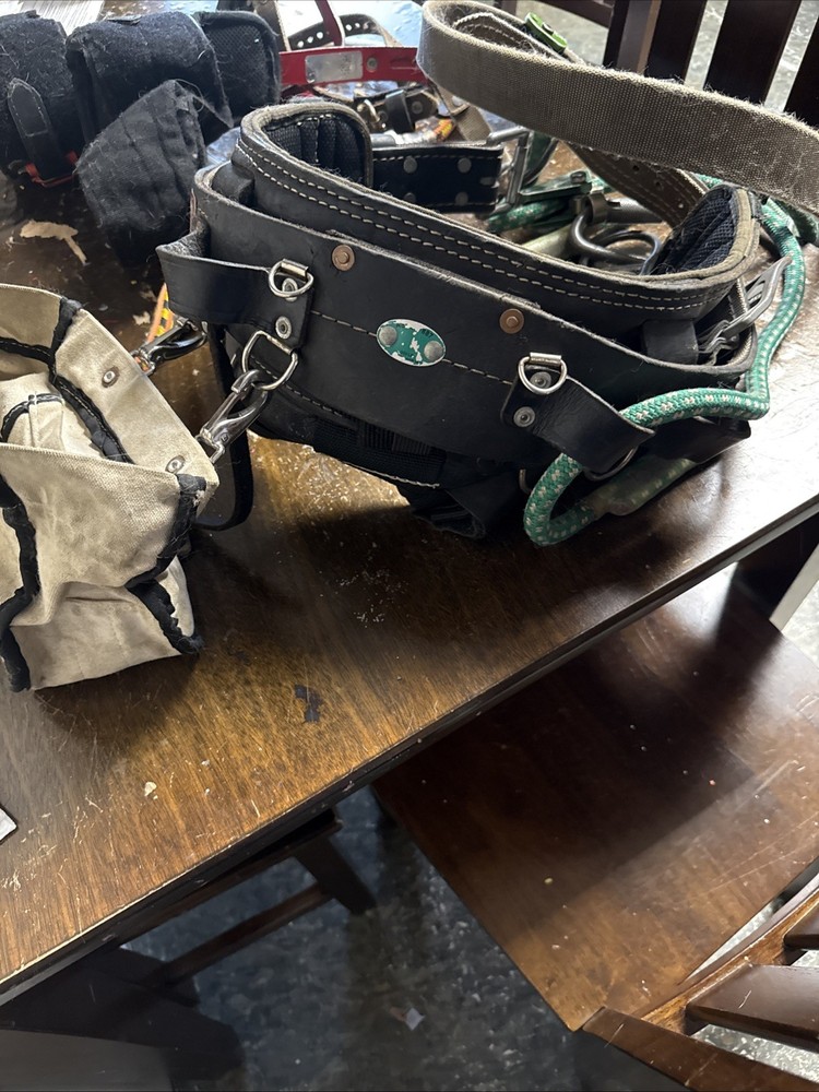 Lineman Climbing Gear Bashlin Hooks, Bashlin Belt, Secondary And Super Squeeze