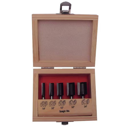 Router Bit Set, 5 Pc,  16Y547