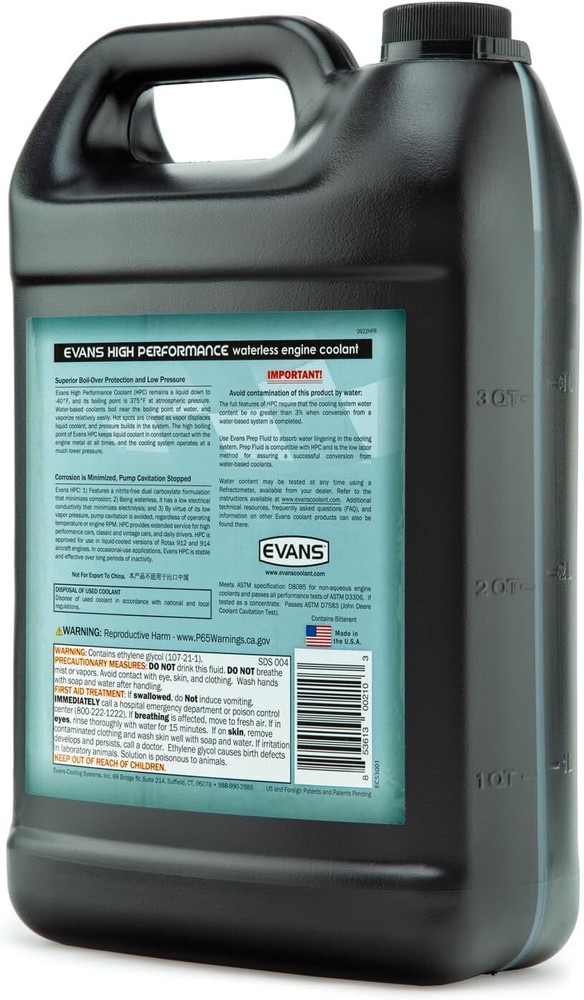 Premium Waterless Engine Coolant, 128 oz - Enhances Engine Efficiency & Power