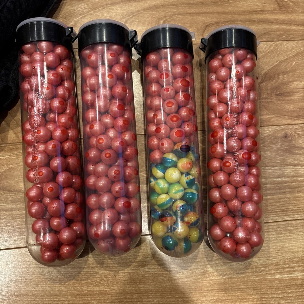 Java Paintball 5 Pod Tank Pouch pack harness, with .68 caliber paintballs