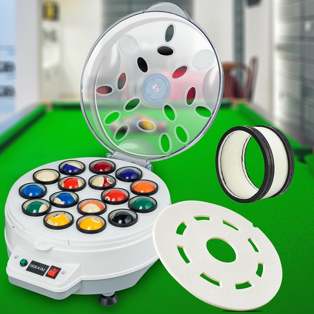 Billiard Ball Cleaning Machine Wool Ring 16 Billiard Ball Cleaner Wool Circle...