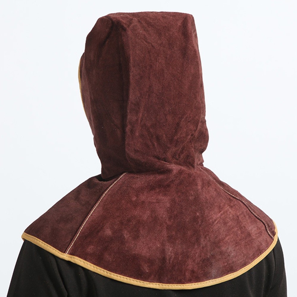 Comfortable Welding Hood Cowhide with Neck Drape for Head Protection