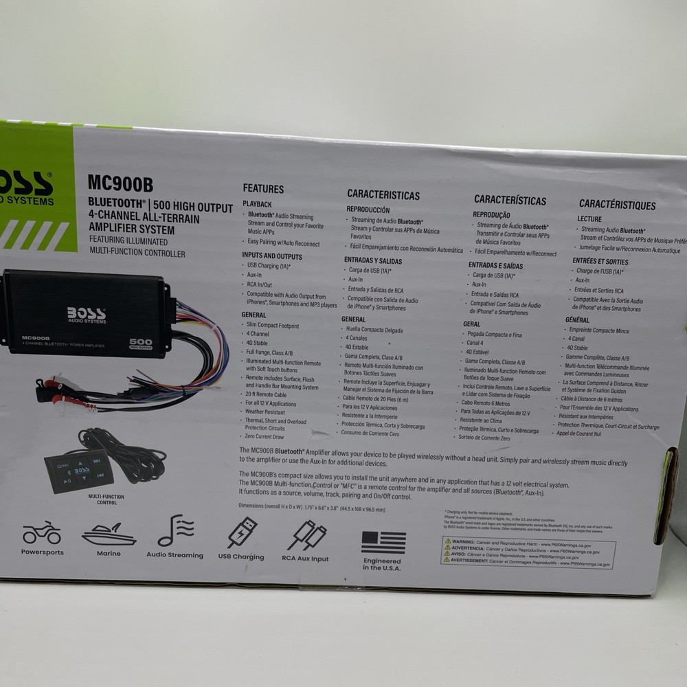 Boss Audio 500W Bluetooth MC900B Amplifier MC900B