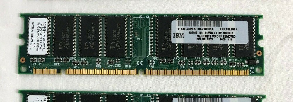 128MB PC133 168 PIN DIMM SDRAM MEMORY MODULES 128 Megabyte 16x64 PC-133 Non-ECC