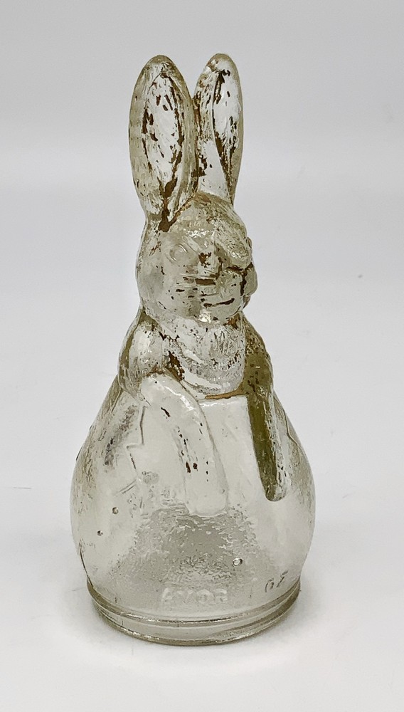 Antique glass Avor Rabbit Bunny candy container