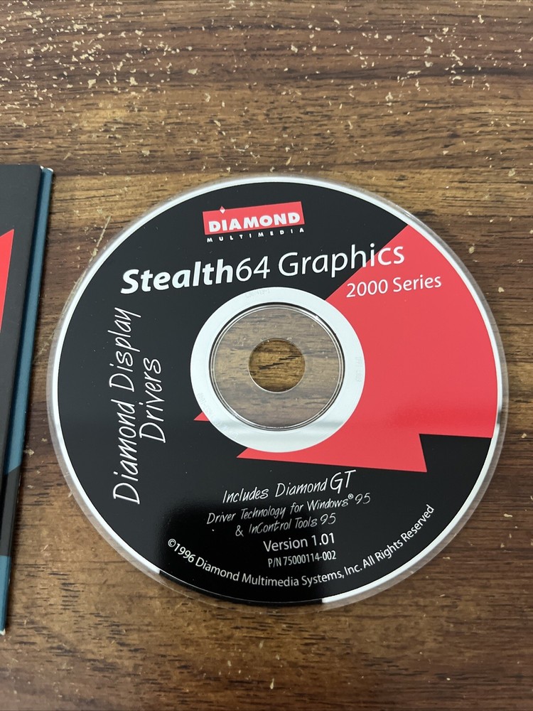 Diamond Stealth 64 Video Display Drivers Windows Version 1.01 2000 Series CD Rom