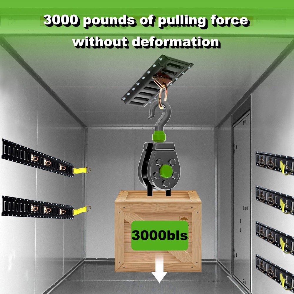 Thickened 2.5mm E Track Tie-Down Rail Kit，15 Pack Includes 4 16"...