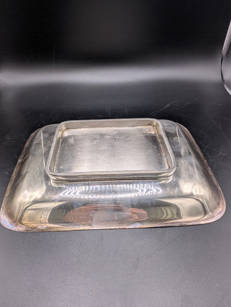 Wilcox Tray Silver Plate Platter Apple plain 2642