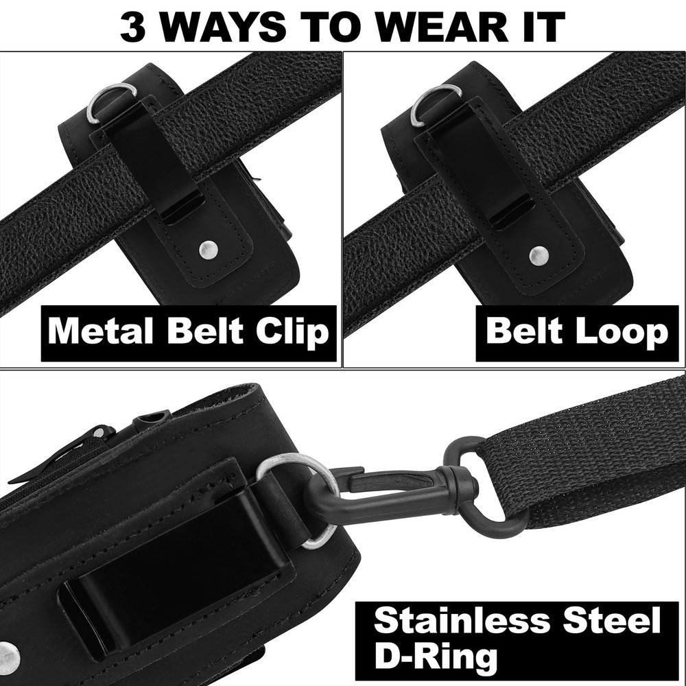 NUTUCH Leather EDC Multitool Sheath with Flip Closure | Leather EDC Organizer