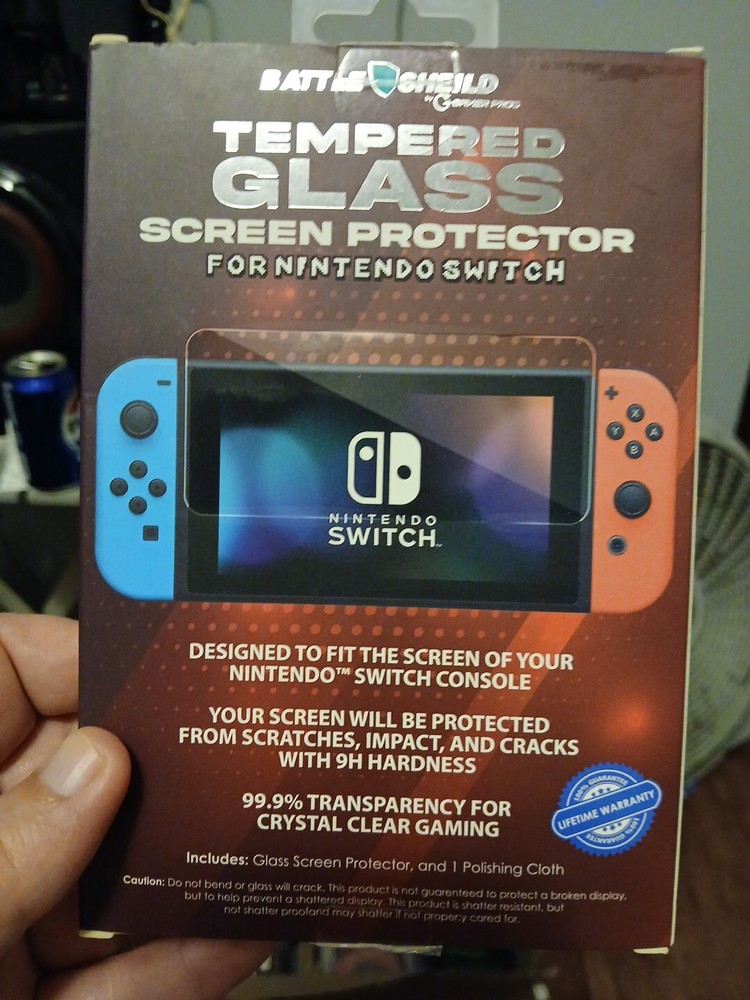 Battle Shield Tempered Glass Screen Protector For Nintendo Switch