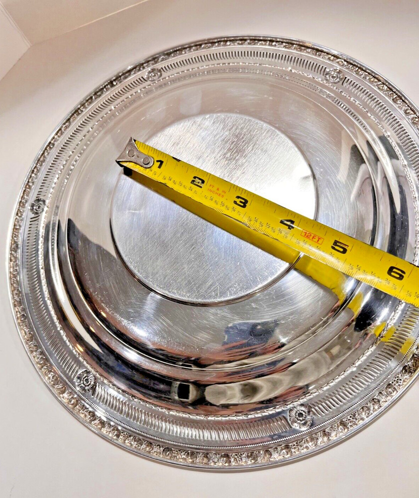WALLACE Sterling Silver Dish 9-1/8" Diameter No Monogram 279 Grams
