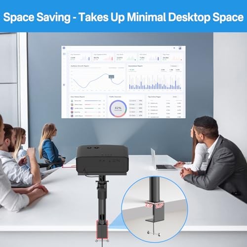 Height/Tilt/Swivel Adjustable Desktop Projector Stand Table for Aurzen 1- Pack