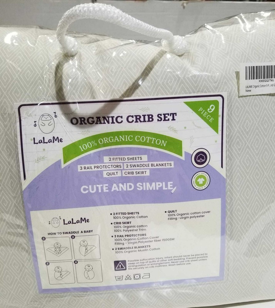 LaLaMe Organic Crib Set