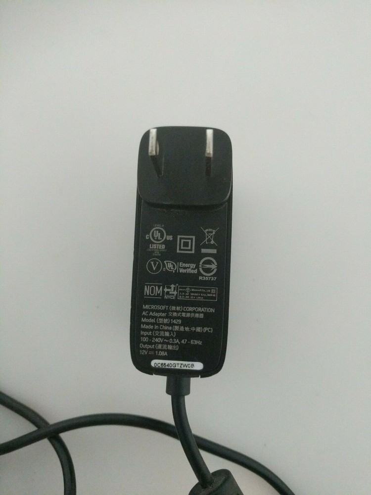 MICROSOFT AC ADAPTER 1429 12V 1.08A