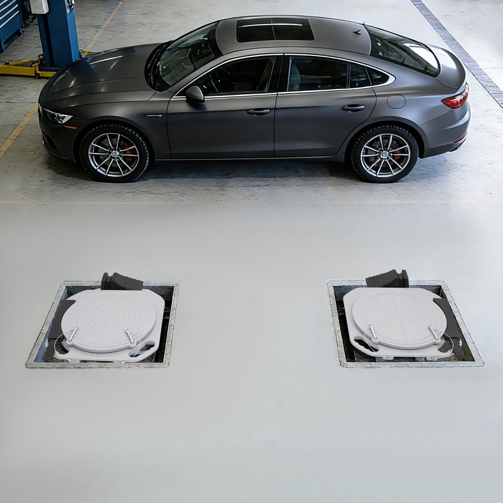 2pcs 5 Ton Front End Wheel Alignment Turntable Plate 360?? Rotating Plate Table