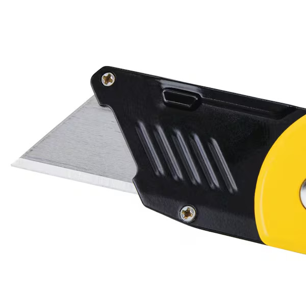 Folding Box Cutter (2 Pack) Utility Knife Compact Fixed Blade with Metal Body