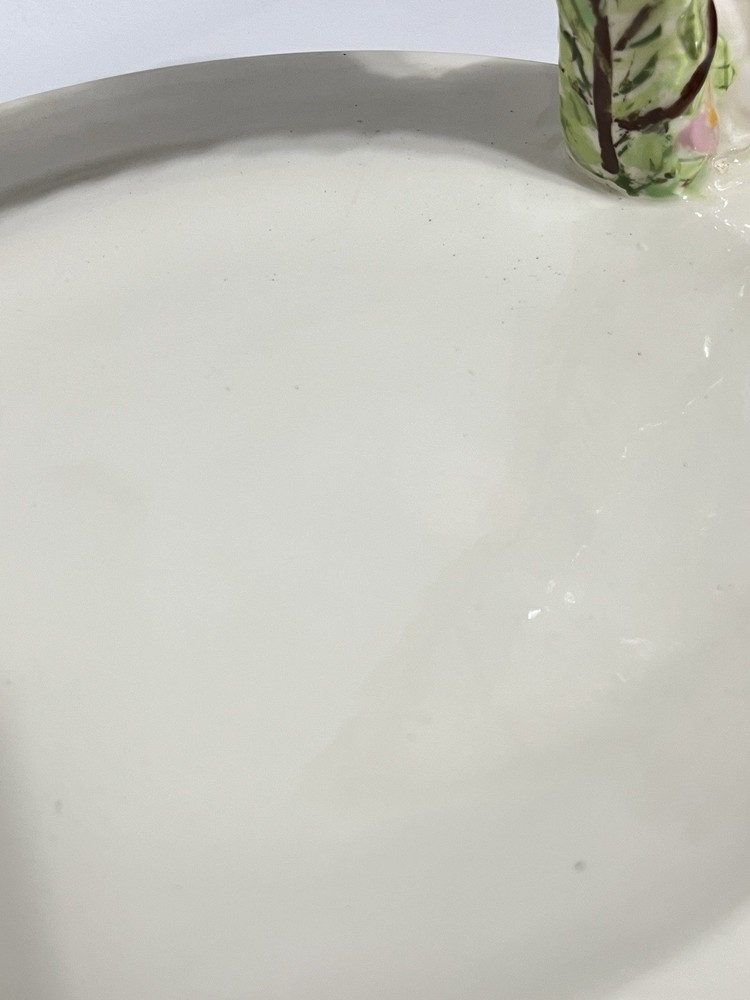 Vintage Ceramic Easter Bunny Arch Candy or Cookie Plate Dish
