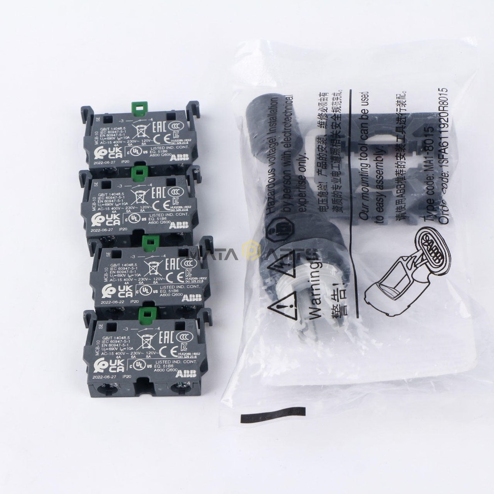 NEW ABB Control Joystick Switch MJS6-40B with 4 MCB-10 Contacts Reset Type