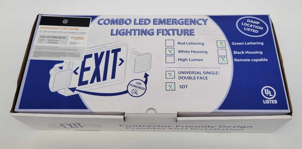 Lumination LEC LED Combination Exit and Emergency Sign