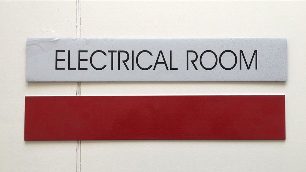 ELECTRICAL ROOM SIGN (WHITE)-REF24-1027