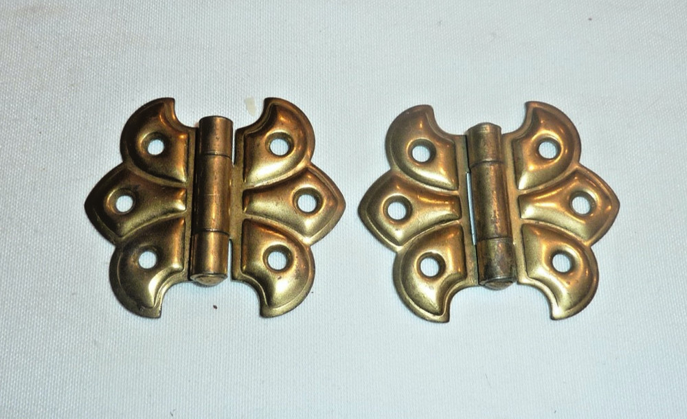 Vintage Solid Brass Butterfly Hinges