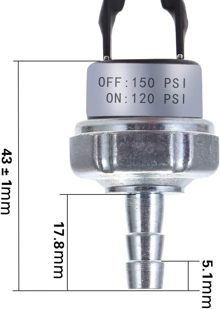 Automatic 150 PSI Pressure Switch - Ideal for Air Compressors & Simple Setup