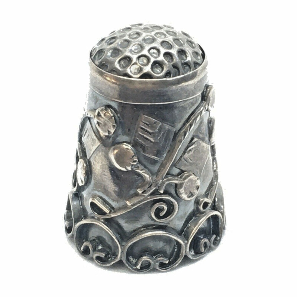 Antique Sterling Silver Thimble 1920s Mexico