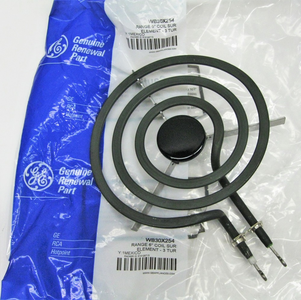 WB30X254 GE OEM Range Surface Unit Element Small Burner Eye 6"
