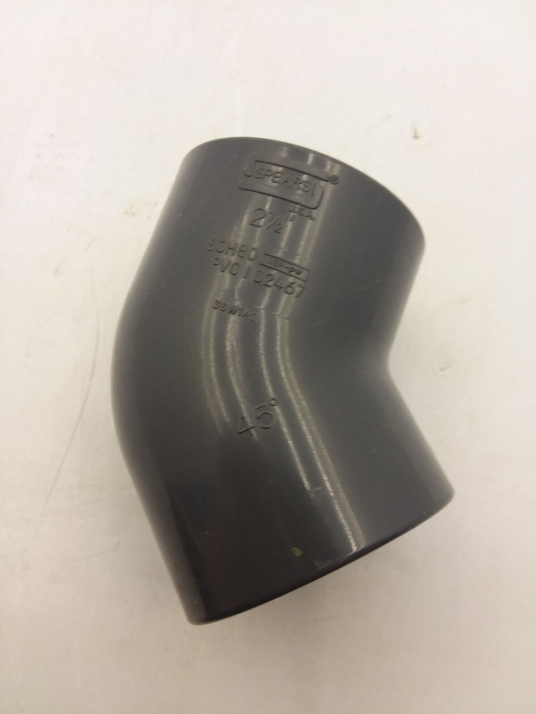 SPEARS 2-1/2" 45 DEGREE ELBOW SOCKET X SOCKET SCH 80 PVCI NFS-PW NNB
