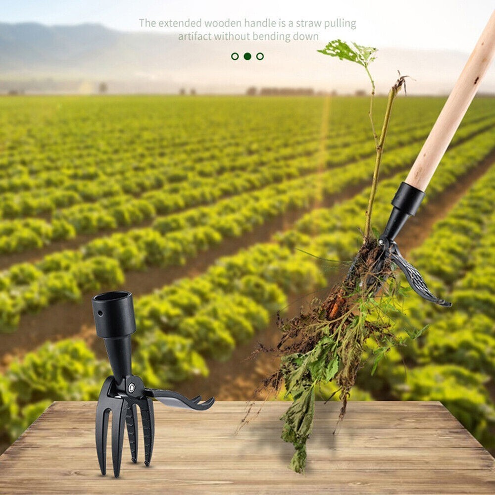 Weeder Puller Stand UP Garden Lawn Weed Root Remover Weeding Head Digging Tool