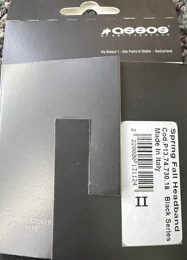 ASSOS SPRING FALL HEADBAND Size II