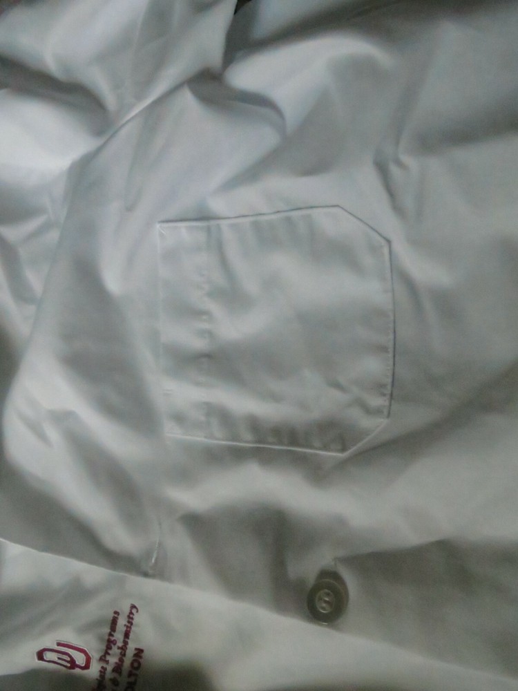 OU Precollegiate White Lab Coat Size XL