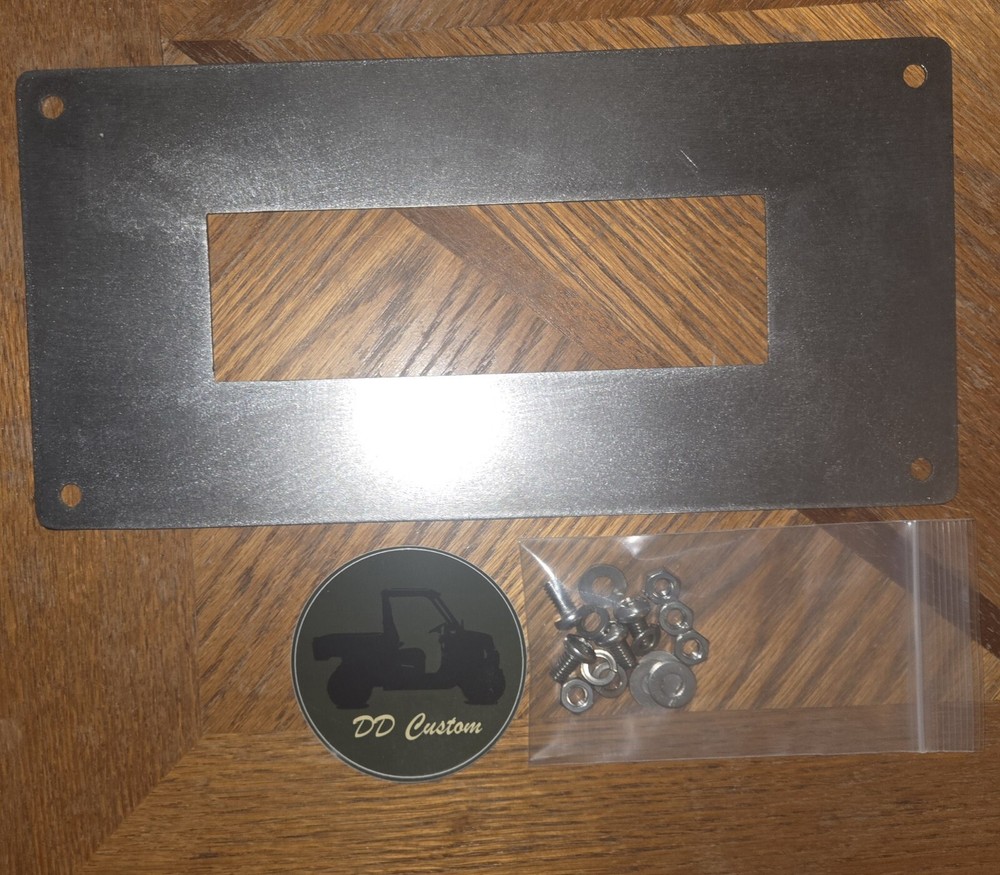 Raw Steel Single Din Stereo Mounting Plate