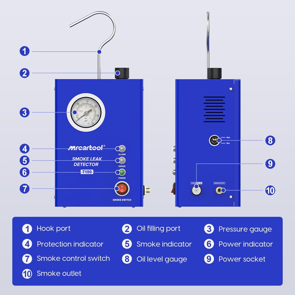 EVAP Smoke Machine Car Engine System Vacuum Diagnostic Leak Detector Air Pump