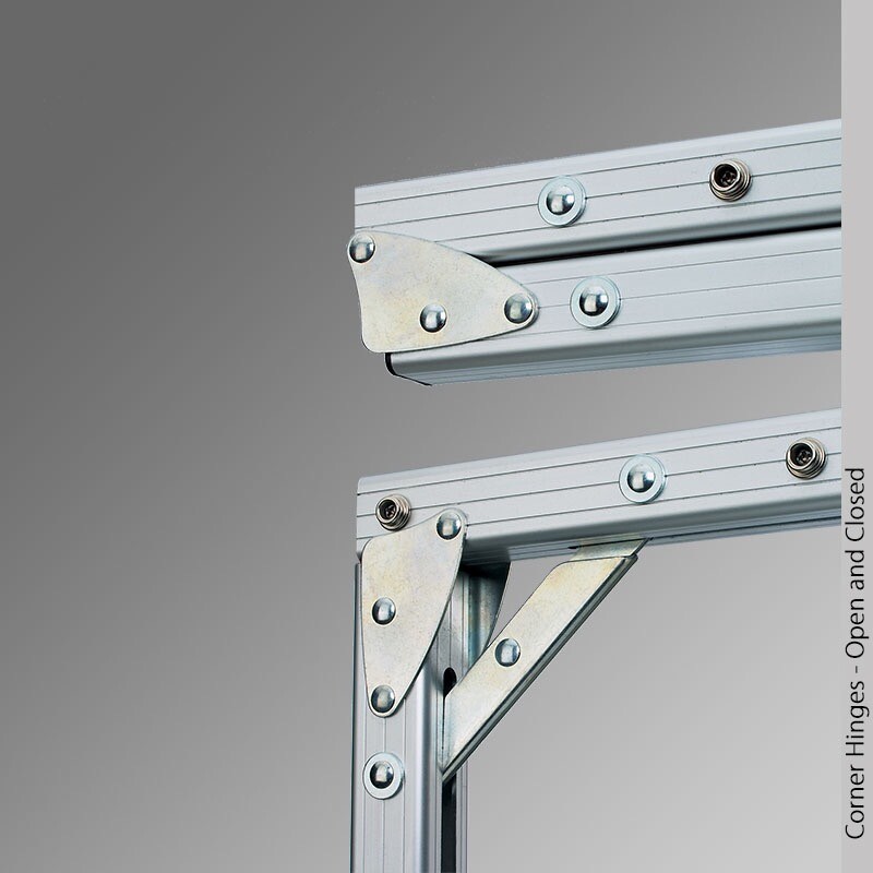 DRAPER 241013 - UFS 56x96 COMPLETE SCREEN SYSTEM - MATT WHITE FRONT - T-LEGS