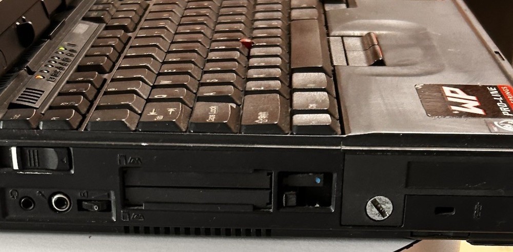 Vintage IBM ThinkPad 385XD Intel Pentium MMX Processor With Built In Cd Drive.