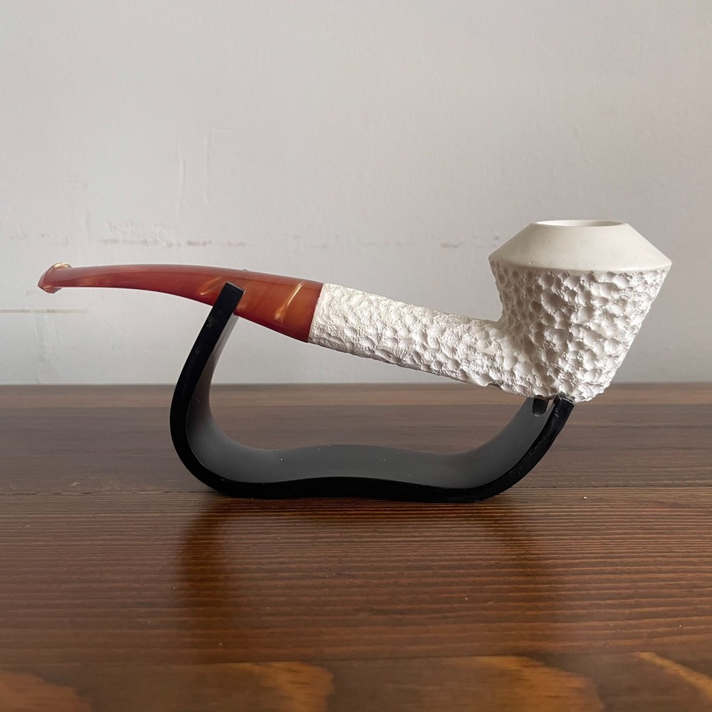 S.Yanik Meerschaum Pipe – Rusticated Smoking Pipe