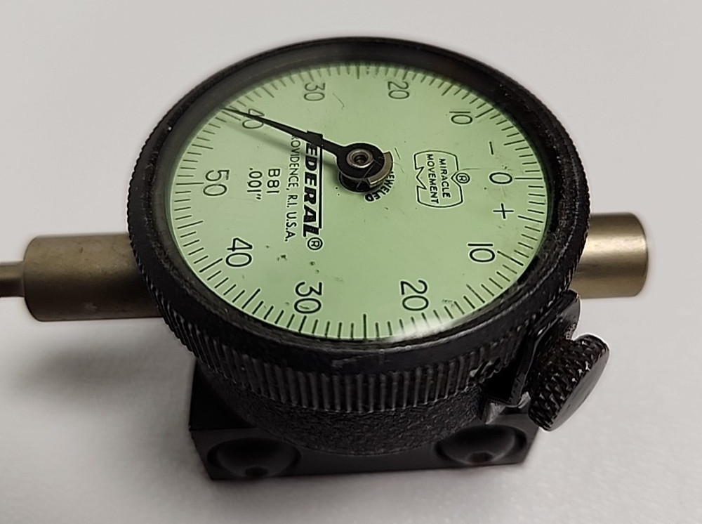Federal "Miracle Movement" B81 .001 Dial Indicator With Adjustable Mount Used