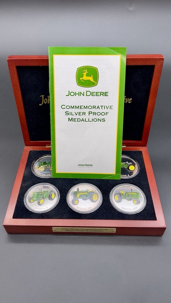 John Deere Commemorative Silver Proof Medallions 6 Piece Set
