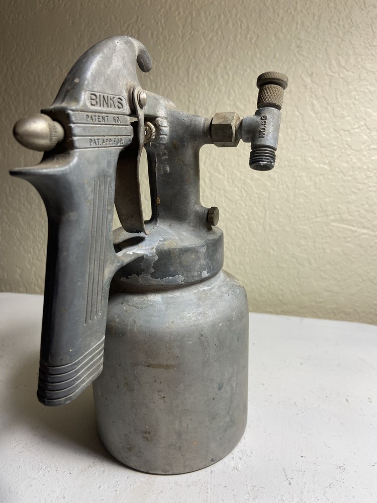 Vintage Binks Roche spray gun with pressure canister -No. 59 - untested