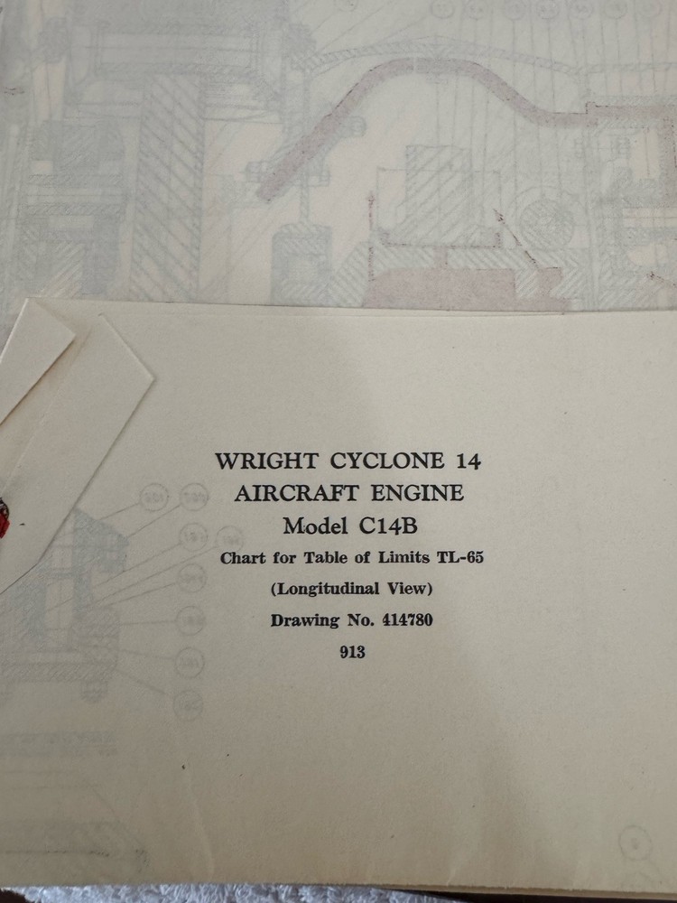 Wright Cyclone 14 Aircraft Engine Reference Book Diagrams Instructions 1940