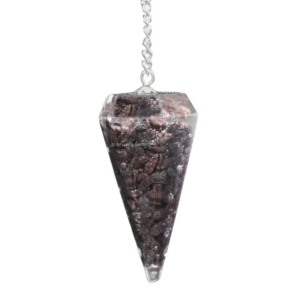 Hematite Orgone Crystal Pendulums