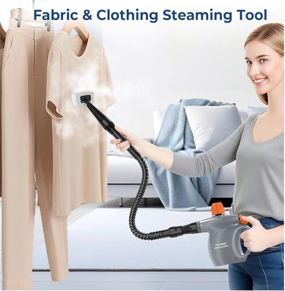 LABIGO Steam Cleaner, Pressurized Handheld 13pcs Multi-Purpose