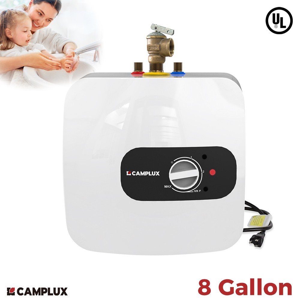 8 Gallon Electric Mini-Tank Water Heater Shower Compact Storage 1440W Under Sink