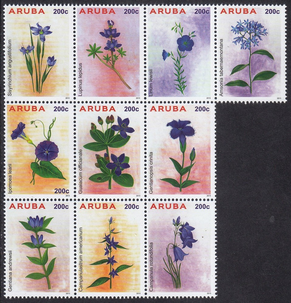 Arubu Issue 2015 (793-802) Flowers