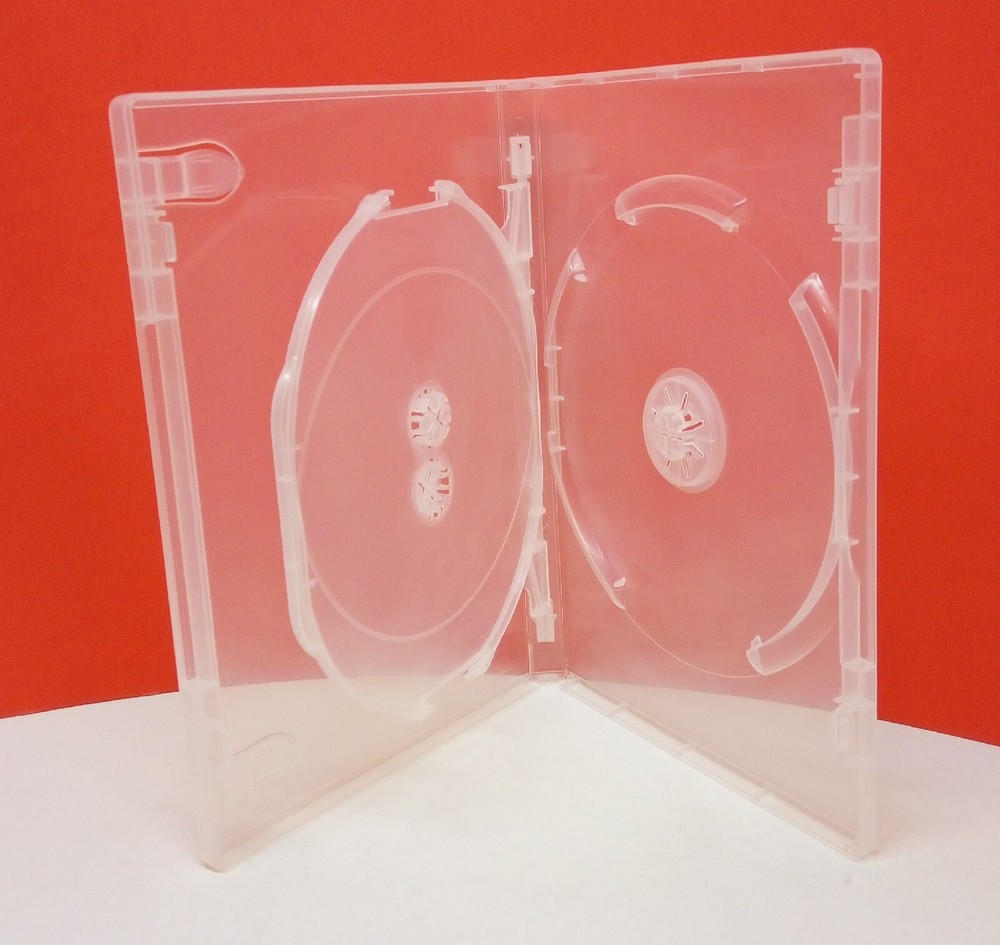 Set of 3 Transparent 3 - Disc DVD , Replacement Cases
