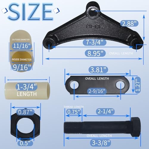 Trailer Shackle Kit,Single Trailer Axle Shackle Kit for Double Eye Spring