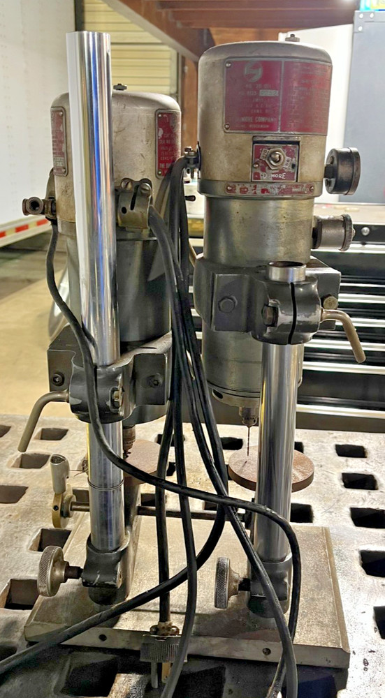 Vintage DUMORE Dual Head Precision Drill Press on Micro Machine Works Base